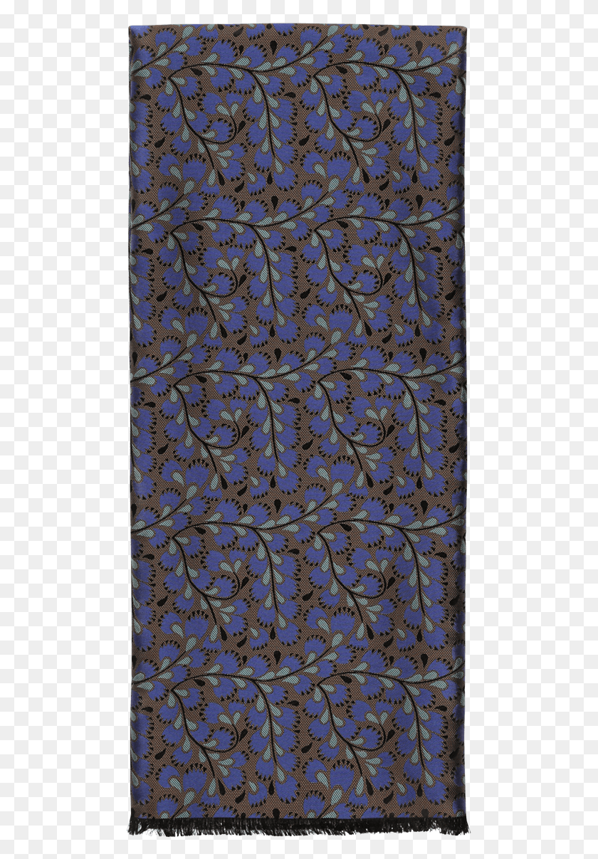 487x1147 Green Floral Print Silk Scarf Stole, Rug, Pattern, Quilt Descargar Hd Png