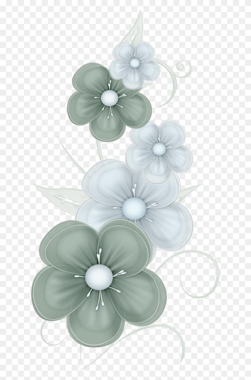 635x1211 Green Flowers By Pvs By Pixievamp Stock Green Flower Transparent, Accessories, Accessory, Jewelry HD PNG Download