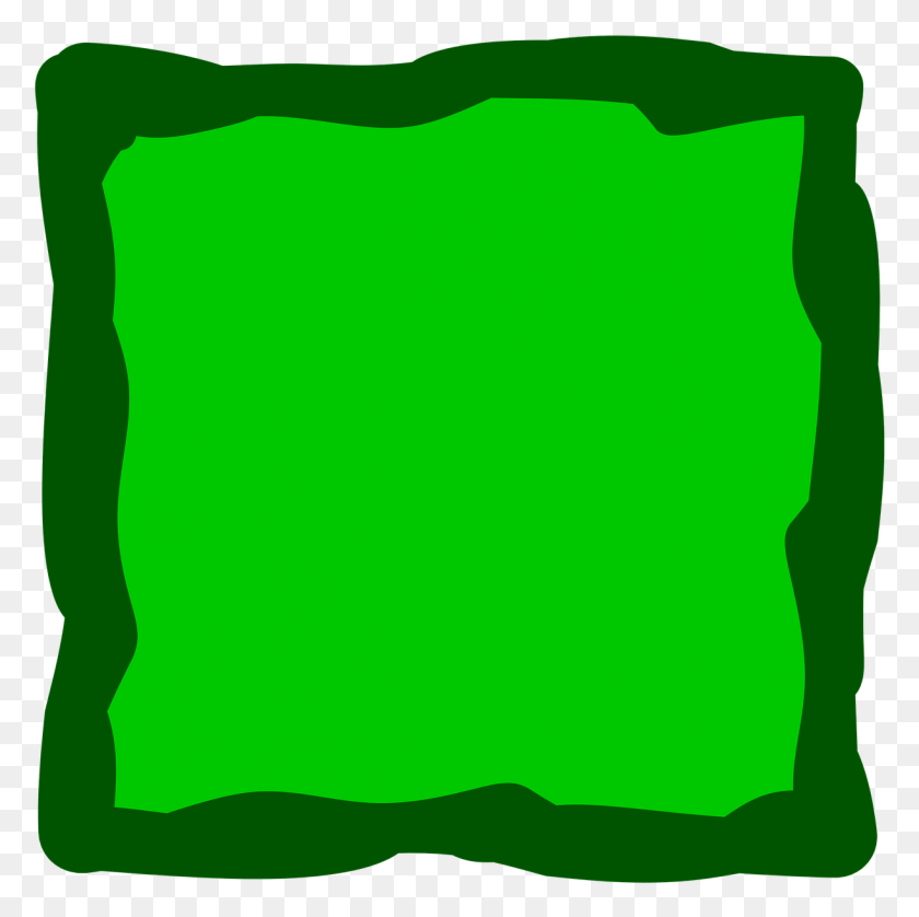 1222x1219 Green Frame Album Square Border Image, Pillow, Cushion, First Aid HD PNG Download