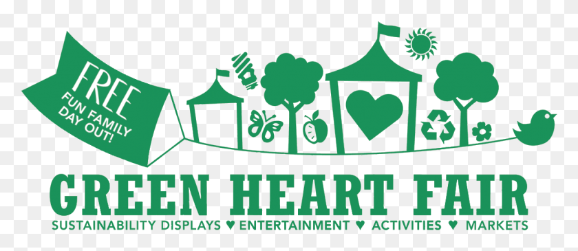1138x445 Green Heart Fair, Text, Label, Accessories HD PNG Download