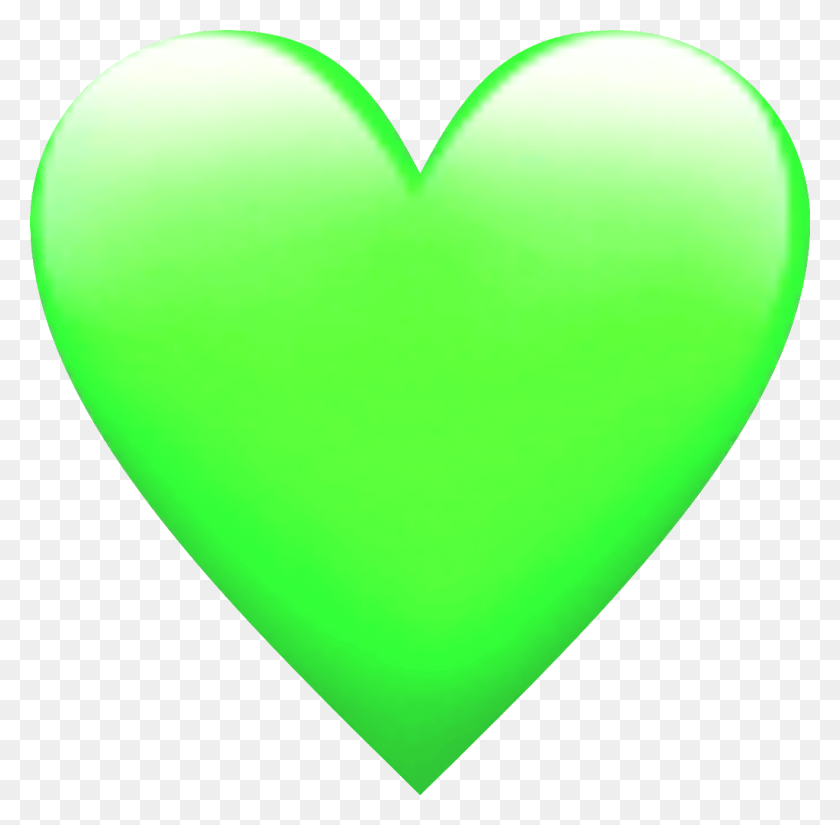 1024x1005 Green Heart Love Emoji Pixle22 Green Heart Emoji Black Background, Balloon, Ball, Heart HD PNG Download