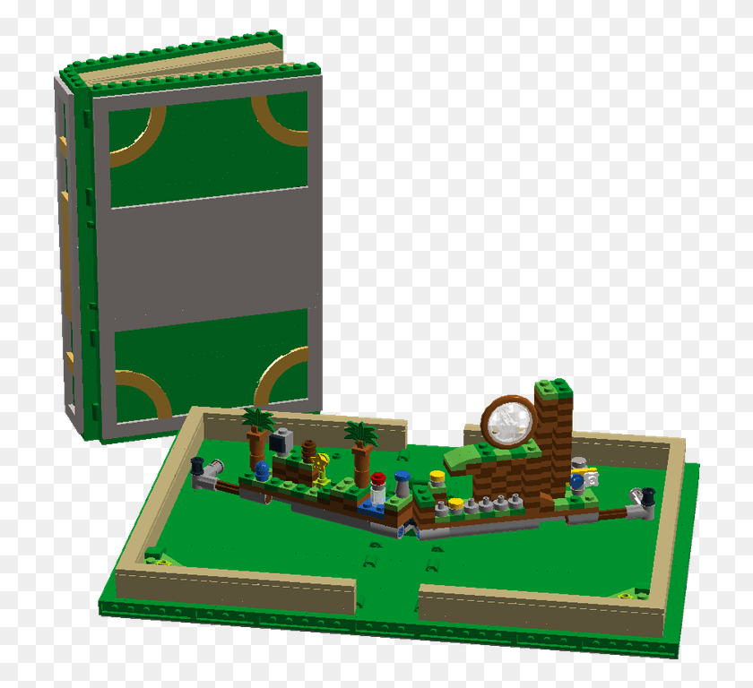 726x708 Green Hill Zone Lego Green Hill Zone, Table, Furniture, Super Mario HD PNG Download