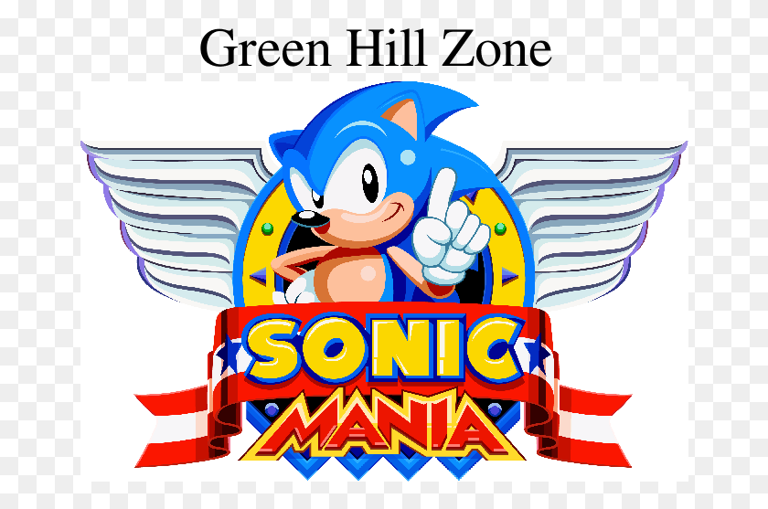 666x497 Green Hill Zone Sonic Mania Logo Transparent, Poster, Advertisement, Graphics HD PNG Download