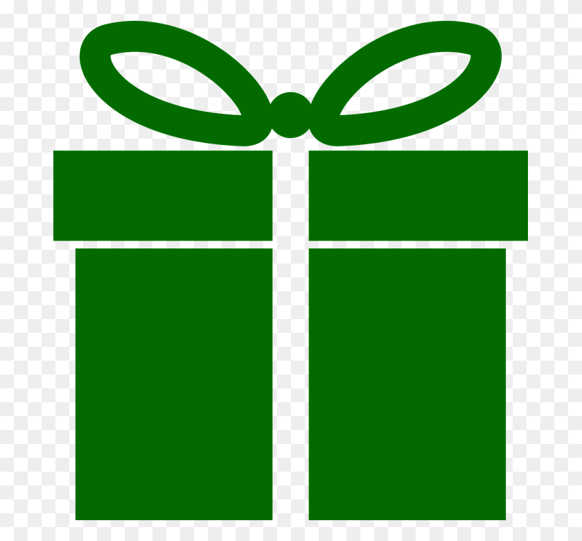 685x720 Descargar Png Icono Verde Regalo Envuelto Navidad Vacaciones Icono De Regalo Verde, Cruz, Símbolo, Texto Hd Png
