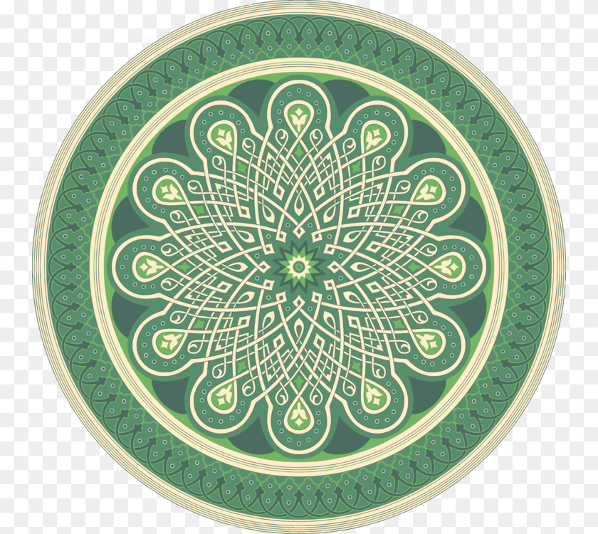 750x750 Green Islamic Pattern, Home Decor, Plate Transparent PNG