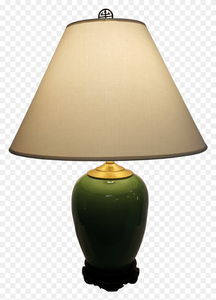 851x1206 Green Jade Ceramic Lamp Lampshade, Table Lamp HD PNG Download