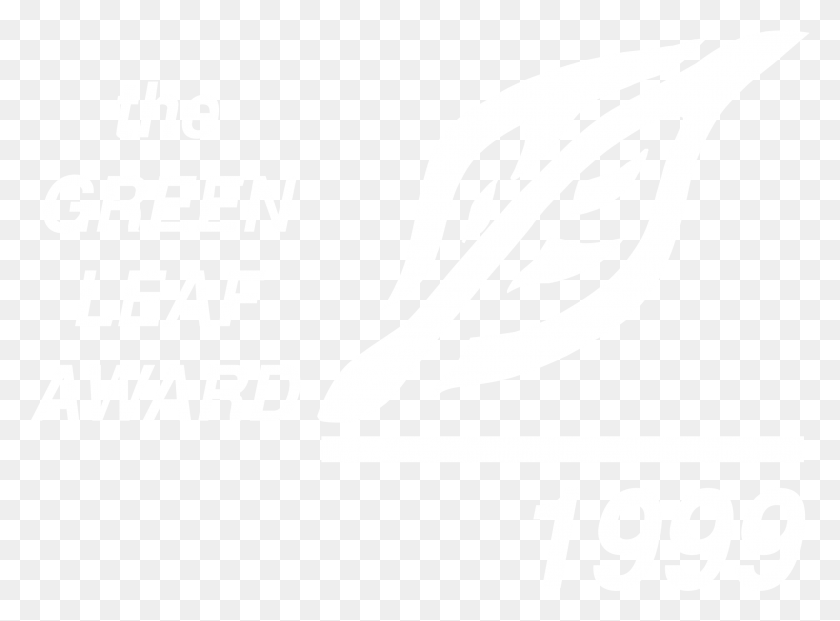 2191x1577 Green Leaf Award Logo Black And White Johns Hopkins Logo White, Text, Alphabet, Number HD PNG Download
