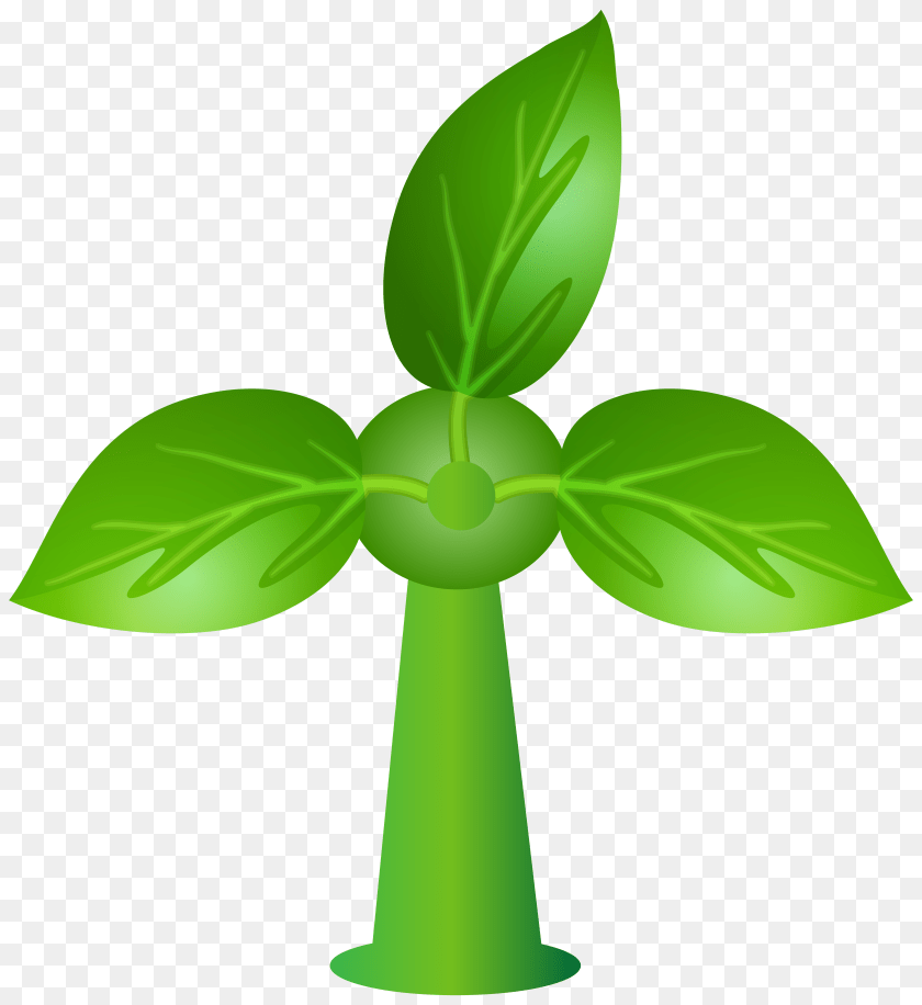 7338x8000 Green Leaves Wind Turbine Clip Art, Herbal, Herbs, Leaf, Mint Sticker PNG