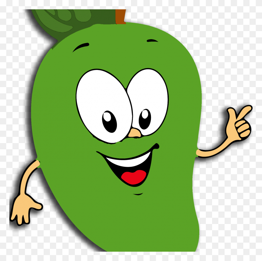 1615x1615 Descargar Png Verde Mango De Dibujos Animados De Frutas De Mango Verde, Planta, Texto, Vegetal Hd Png