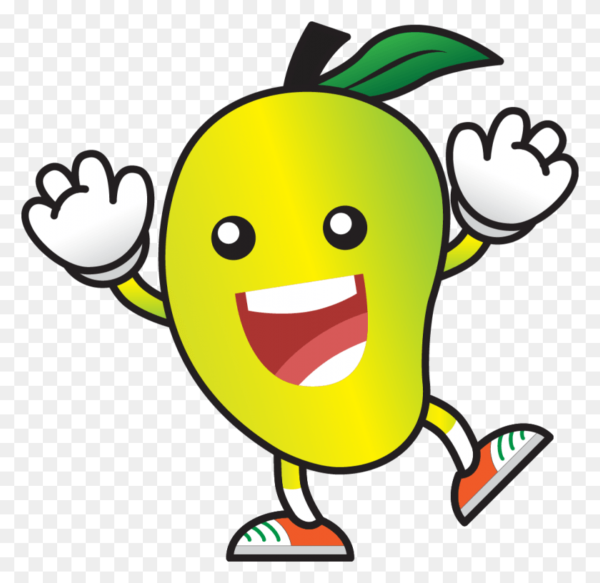 1002x972 Green Mango Cartoon Mango Cartoon, Graphics, Label HD PNG Download