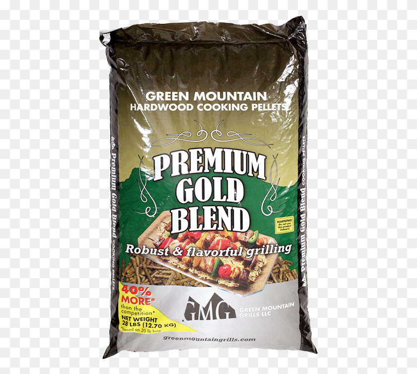 443x693 Green Mountain Grill Premium Gold Blend Pellet Gmg, Растение, Плакат, Реклама Hd Png Скачать