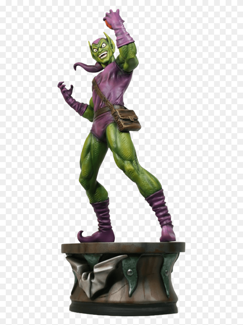 442x1063 Green Museum Bowen Designs Green Goblin Statue By Bowen Designs, Figurine, Persona, Humano Hd Png