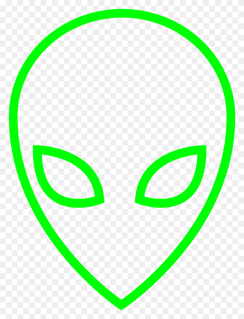 1578x2098 Green Outline Of A Alien Head Circle, Light, Mask, Graphics HD PNG Download