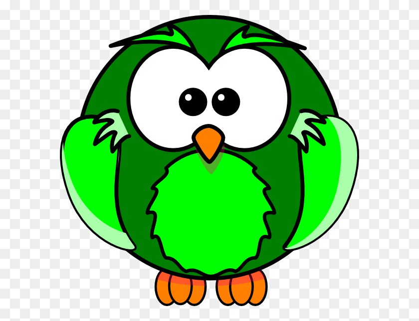 600x585 Green Owl Cartoon Clip Art Owl Green Clip Art, Elf, Bird, Animal HD PNG Download