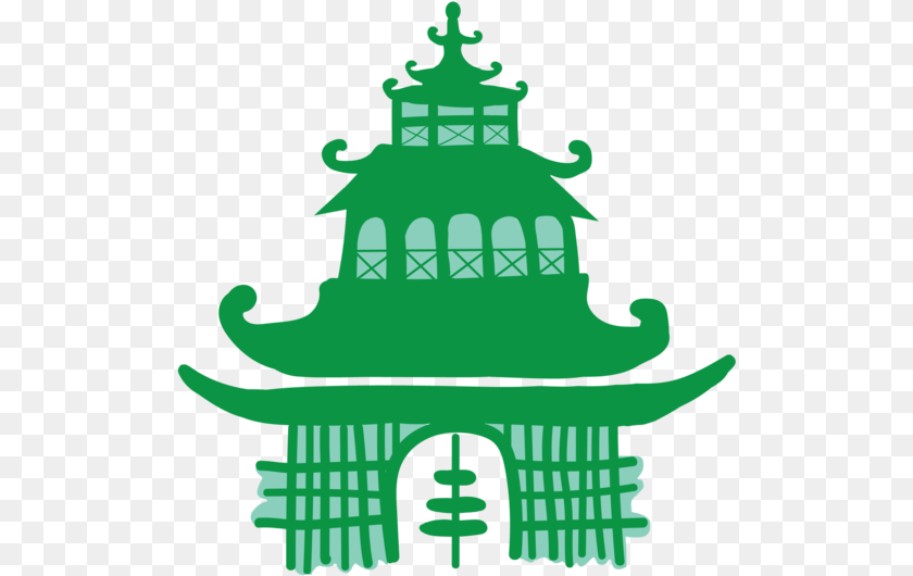 516x530 Green Pagoda Wallpaper Green Sticker PNG