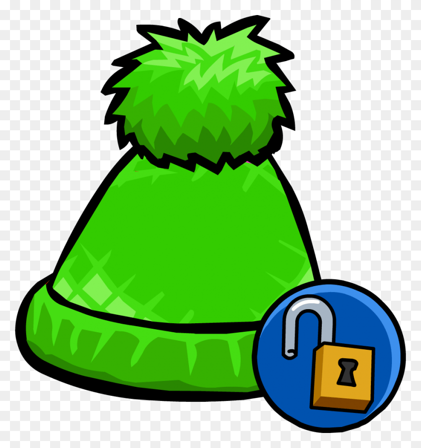 915x979 Green Penguin Create Club Penguin Toque, Security HD PNG Download