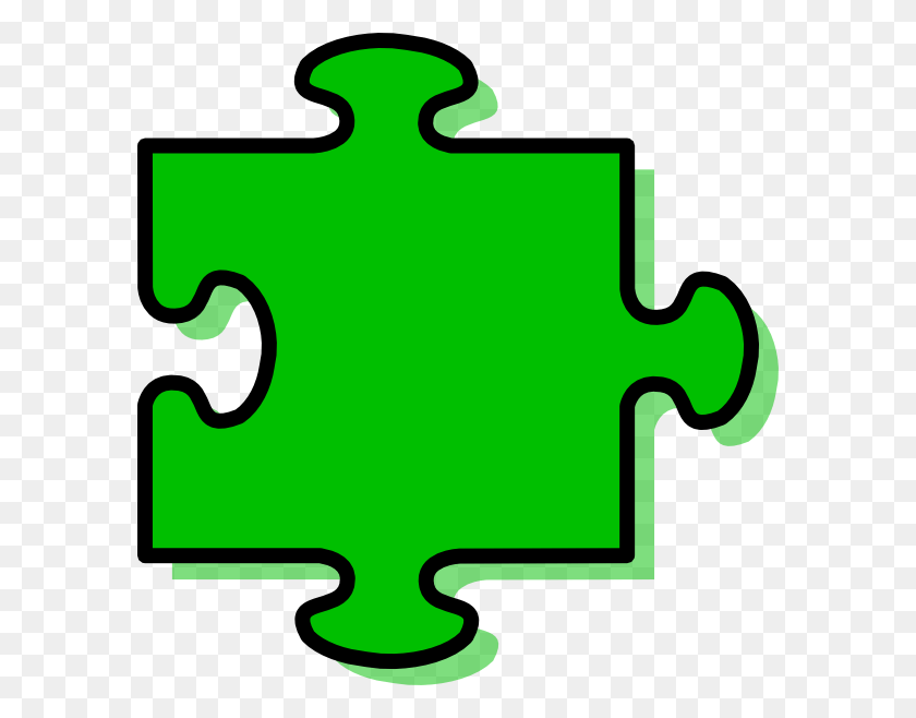 588x598 Green Puzzle Piece Clipart, Jigsaw Puzzle, Game, Leaf HD PNG Download