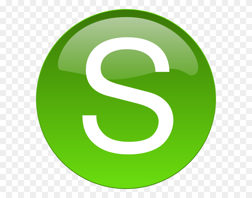 600x600 Green S S Letter In Green, Logo, Symbol, Trademark HD PNG Download
