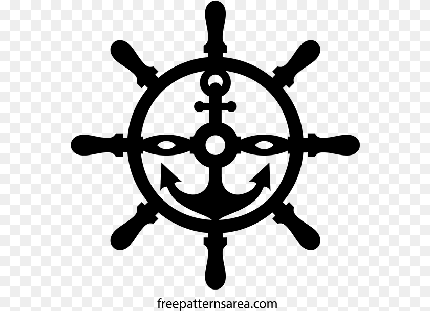 567x608 Green Ship Wheel, Gray Clipart PNG