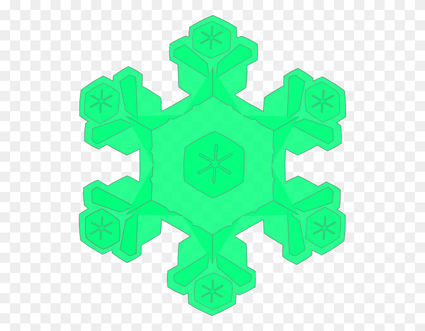 528x595 Green Snowflake Clip Art Clip Art, Leaf, Plant, Symbol HD PNG Download