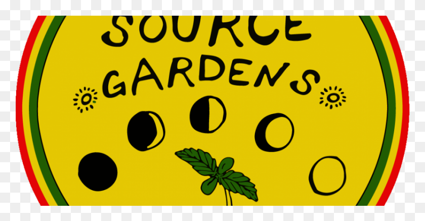 831x401 Green Source Gardens Logo Circle, Text, Label, Plant HD PNG Download