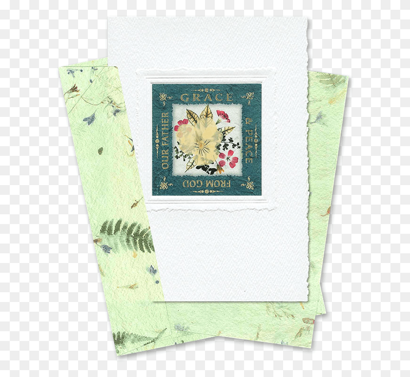 611x714 Green Square Framed Viola Scripture Card Craft, Envelope, Rug, Mail HD PNG Download