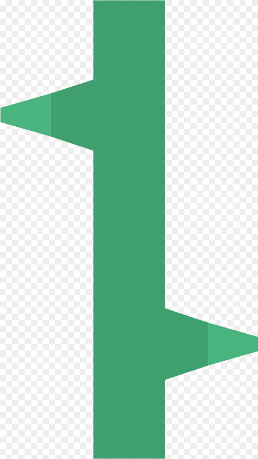 Green Stem 13 Spikes Symbol Clipart PNG