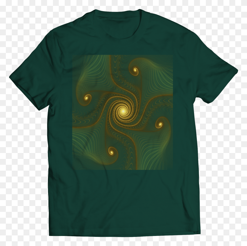 1519x1513 Green Swirl Fractal George Carlin The Planet Is Fine T Shirt, Clothing, Apparel, T-shirt HD PNG Download