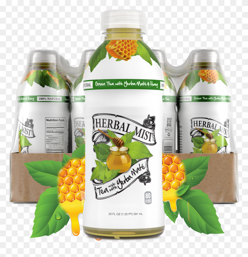 1717x1784 Green Tea Amp Honey With Yerba Mate Herbal Mist Teas, Plant, Citrus Fruit, Fruit HD PNG Download