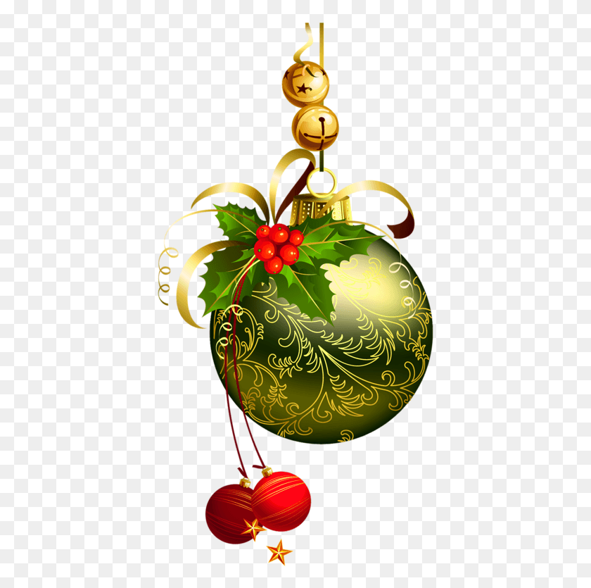 393x775 Green Transparent Christmas Ball With Mistletoe Clipart Christmas Ornament Clipart Transparent Background, Plant, Graphics HD PNG Download