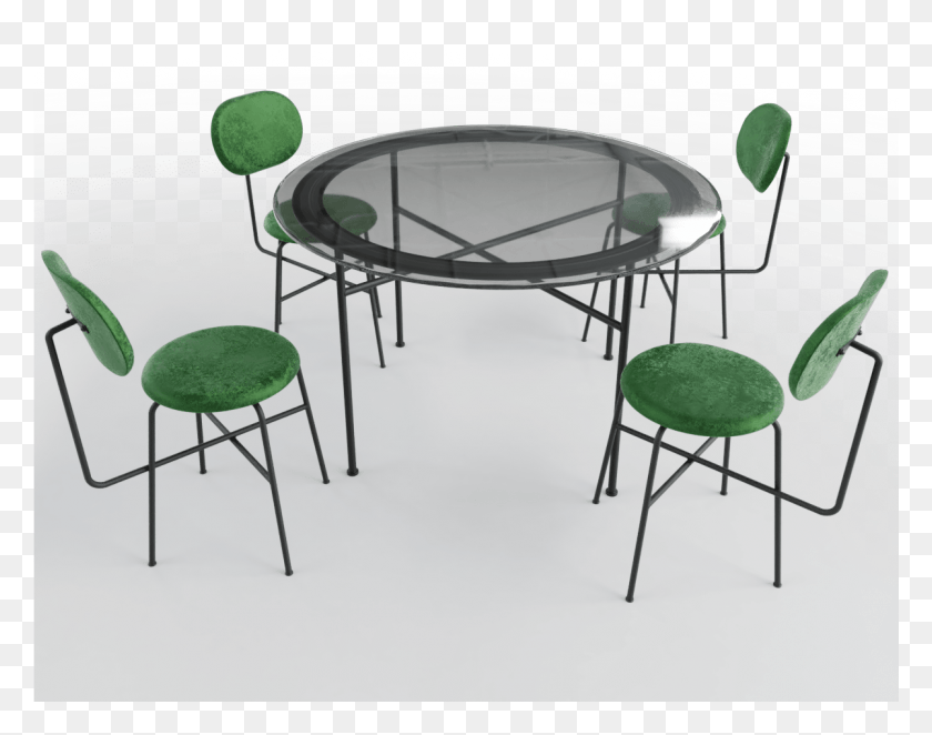 1201x927 Green Velvet Dining Chairs And Glass Table Imeshh Kitchen Amp Dining Room Table, Chair, Furniture, Trampoline HD PNG Download
