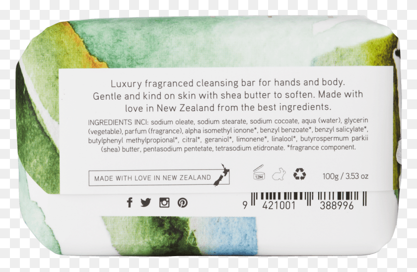 1154x722 Green Verbena Cleansing Bar Label, Text, Plant, Advertisement HD PNG Download