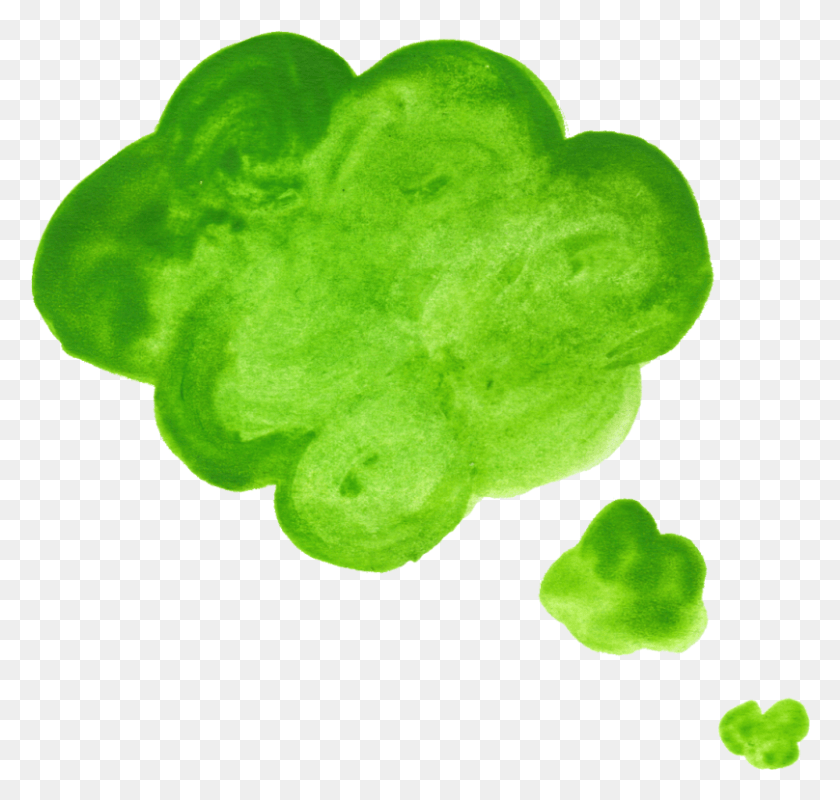 808x767 Green Watercolor Speech Bubble Illustration, Tennis Ball, Tennis, Ball HD PNG Download