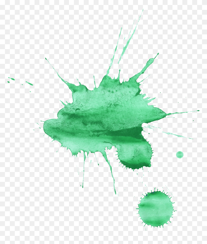 1830x2189 Green Watercolor Splatter My Hero Academia, Leaf, Plant, Graphics HD PNG Download