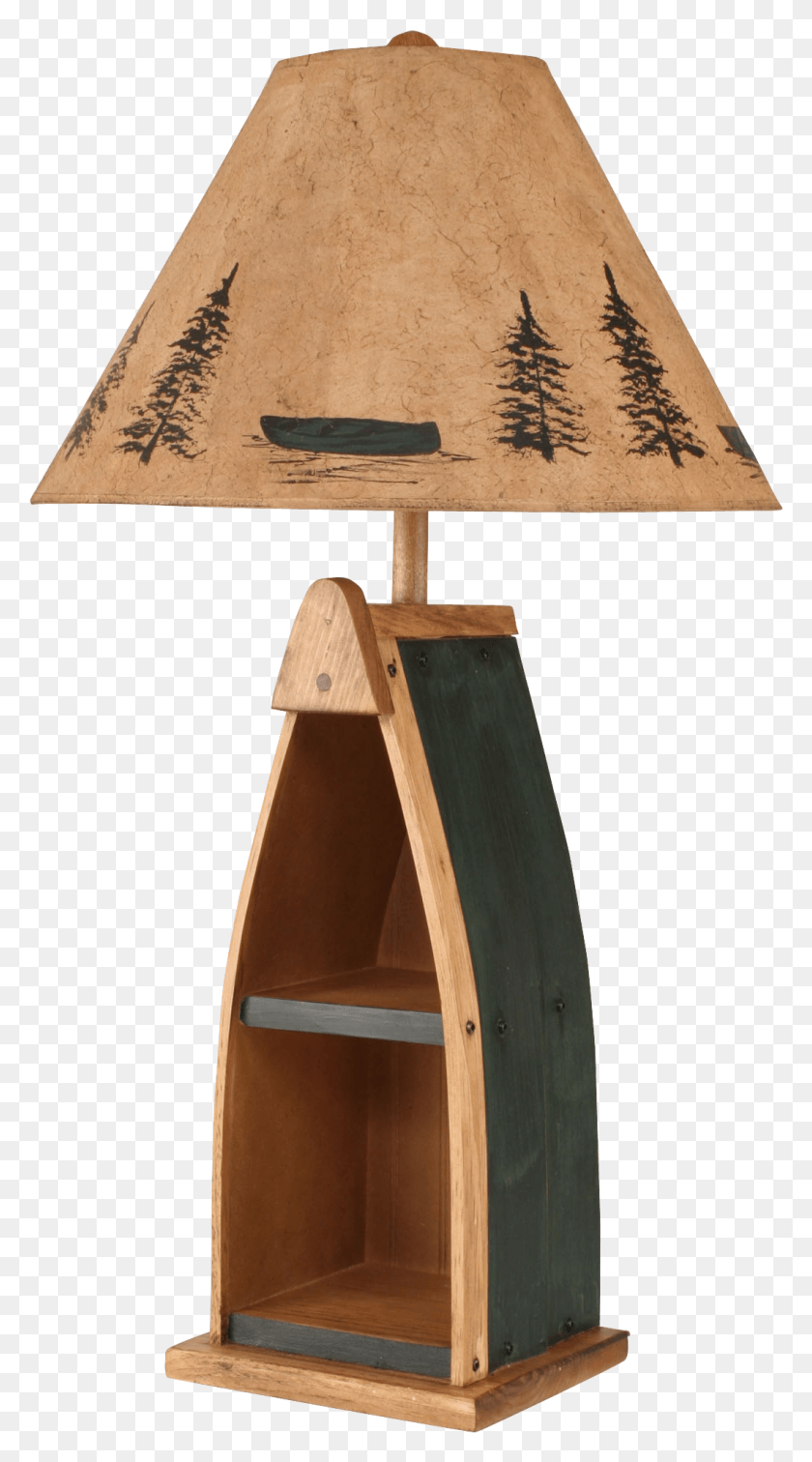 1056x1967 Green Wooden Boat Canoe Table Lamp, Wood, Table Lamp, Lampshade HD PNG Download
