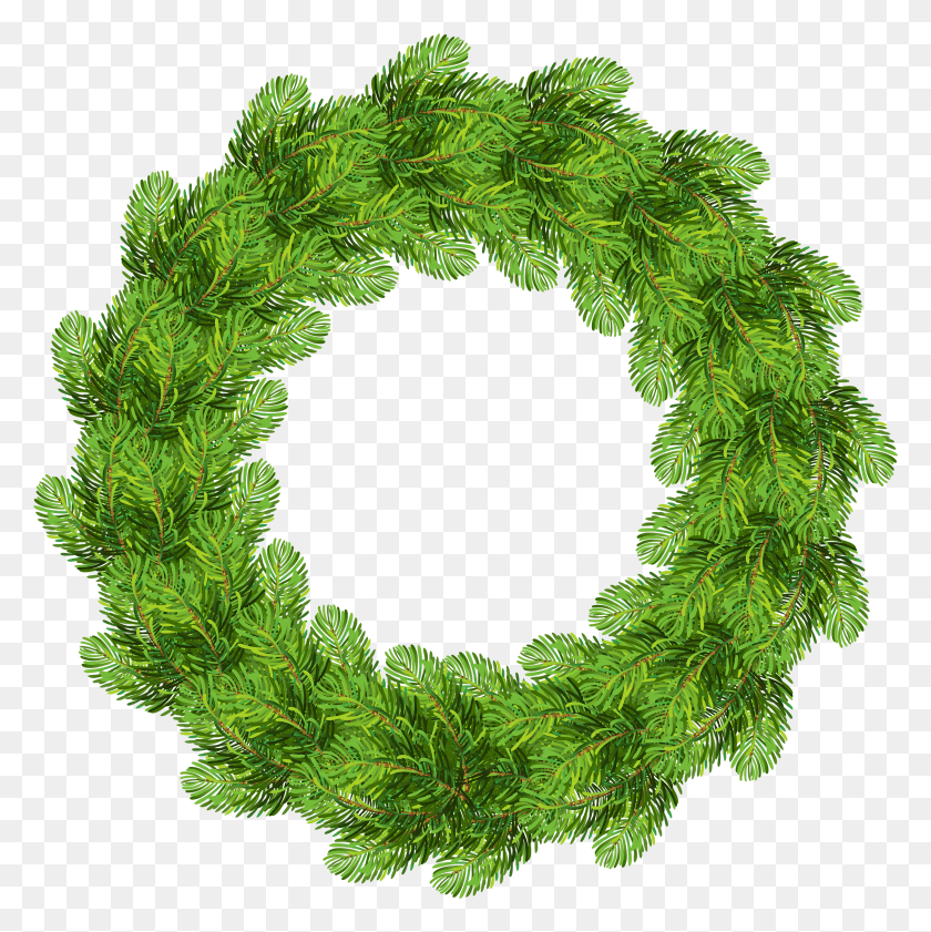 3439x3444 Green Wreath Image Royalty Free Huge Wreath HD PNG Download