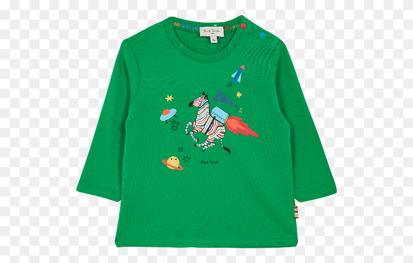 531x475 Green Zebra Rocket T Shirt Long Sleeved T Shirt, Clothing, Apparel, Sleeve HD PNG Download