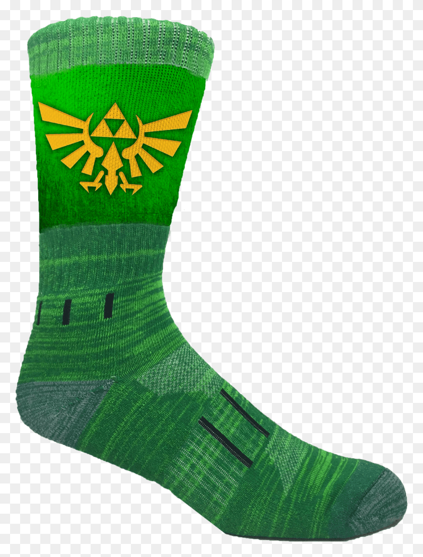 1371x1839 Green Zelda Triforce Legend Of Zelda, Sock, Shoe, Footwear HD PNG Download