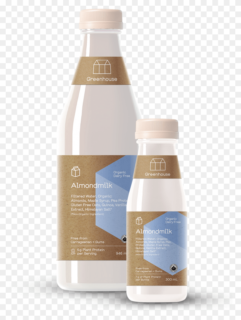 783x1060 Greenhouse 2sizes Almondmilk Productshot 28129 Greenhouse Juice Almond Milk, Bottle, Shaker, Beverage HD PNG Download