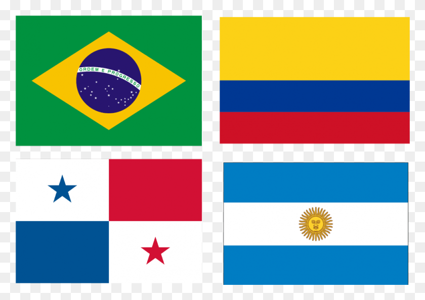 977x669 Приветствие Из Панамы Флаг Бразилии, Символ, Логотип, Товарный Знак Hd Png Скачать