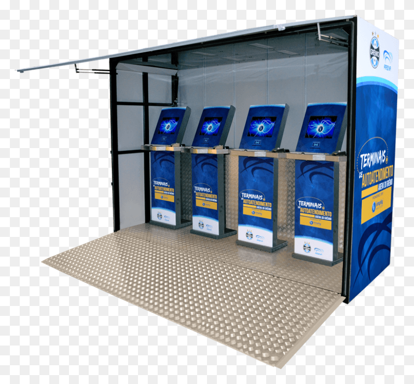 800x737 Gremio Arena Innovates And Installs Imply Self Service Terminais Eletronicos, Kiosk, Mobile Phone, Phone HD PNG Download
