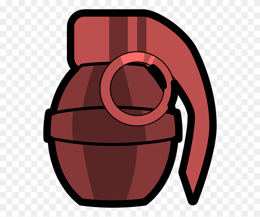 560x641 Grenade Clipart Bfdi Cartoon Grenade, Weapon, Weaponry, Bomb HD PNG Download