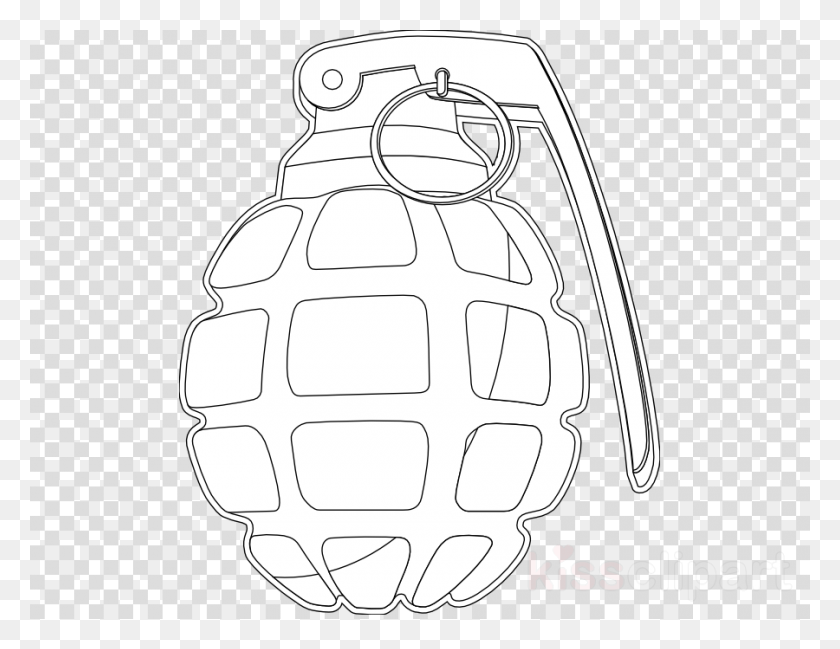 900x680 Grenade Coloring, Bomb, Weapon, Weaponry HD PNG Download