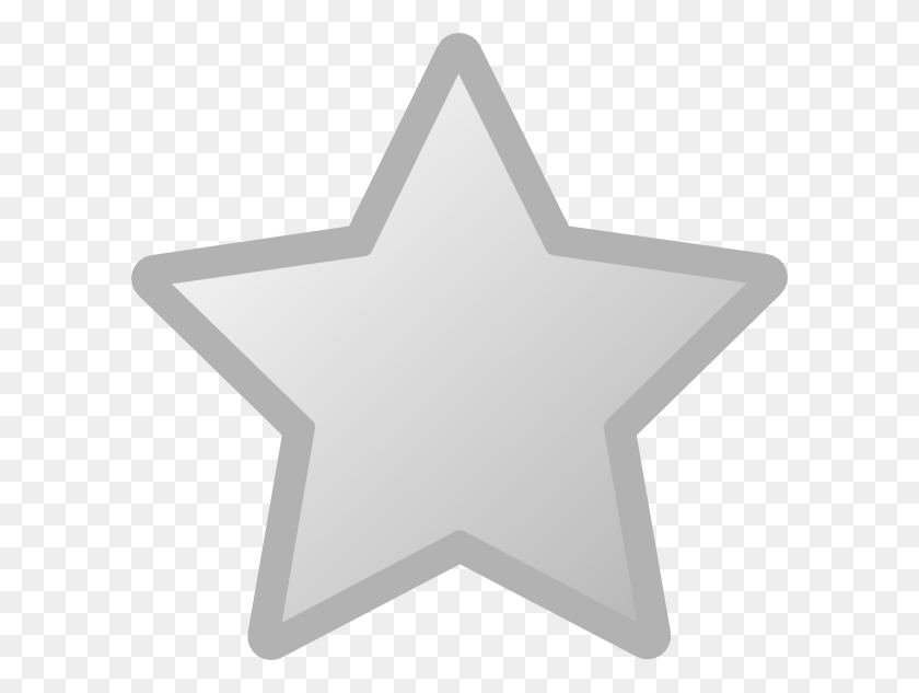 600x573 Grey And White Star Clipart Grey And Yellow Star, Symbol, Star Symbol HD PNG Download