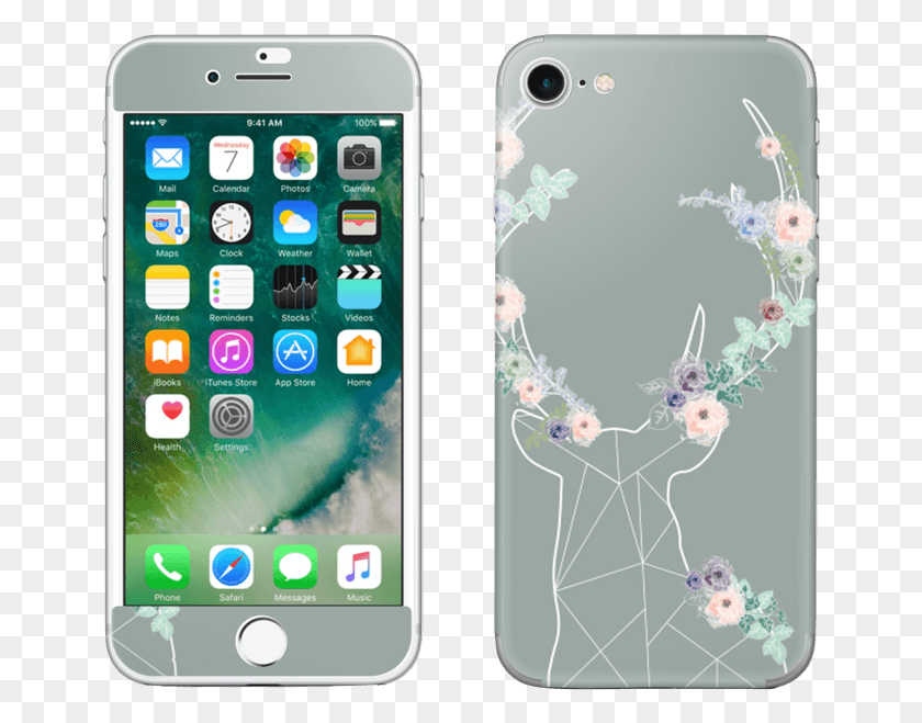 655x599 Grey Blooming Deer Skin Iphone Iphone 6s 32gb Silver, Mobile Phone, Phone, Electronics HD PNG Download