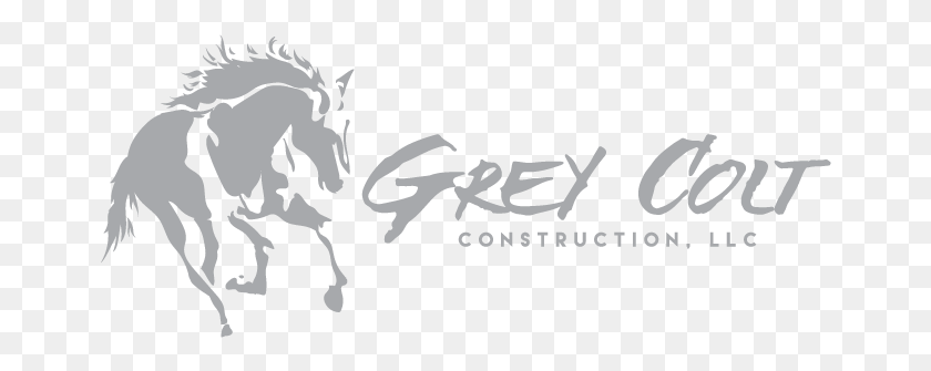 660x275 Grey Colt Construction Llc Logo Stallion, Text, Label, Handwriting HD PNG Download