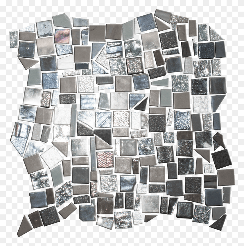 996x1008 Grey Glass Tile Backsplash Fit11011023 Collage, Mosaic, Path HD PNG Download