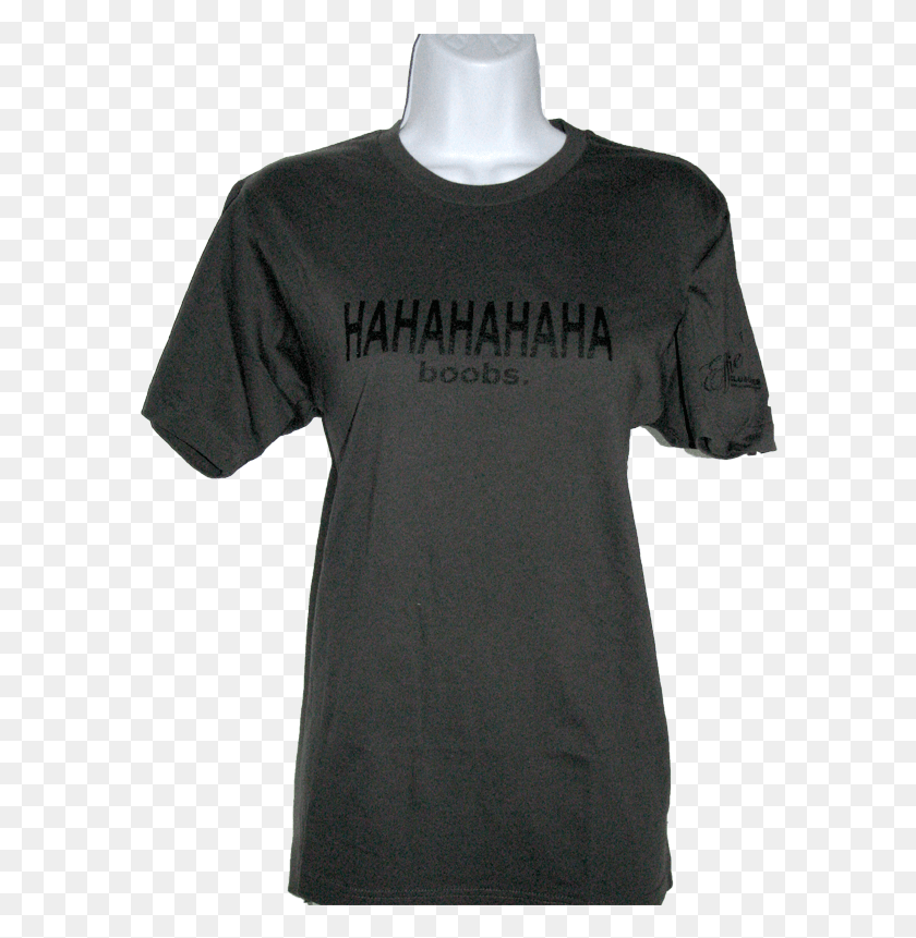 586x801 Grey Hahaha Boobs Shirt Polo Shirt, Clothing, Apparel, Sleeve HD PNG Download