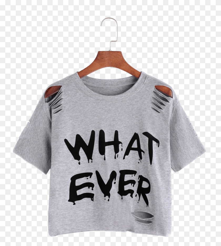 1001x1124 Grey Letter Print Ripped T Shirt, Clothing, Apparel, T-shirt HD PNG Download