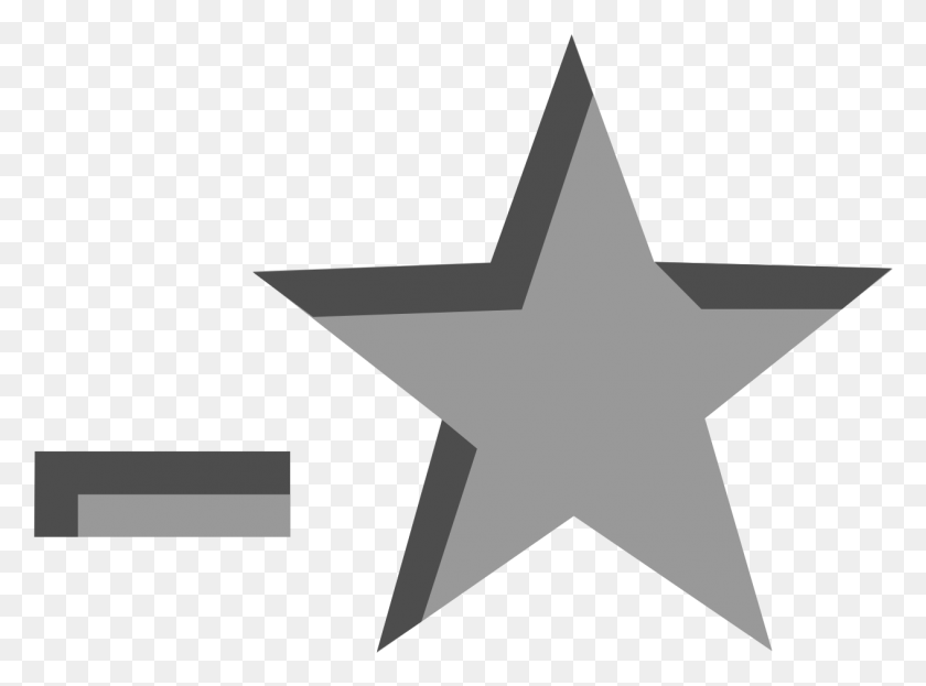 1265x914 Grey Star Unboxed Minus, Cross, Symbol, Star Symbol Descargar Hd Png